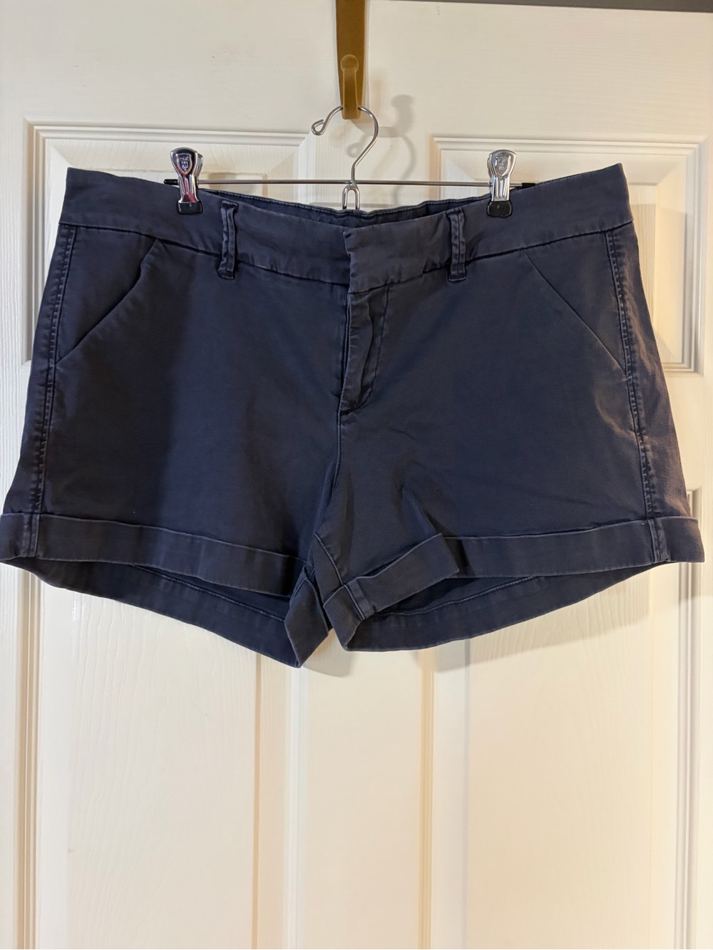 Dear John Navy Rolled-Hem Bermuda Shorts, 4" inseam  size 33